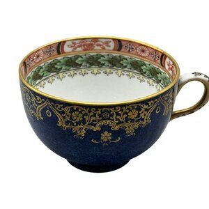 Antique Crown Staffordshire Porcelain Tea Cup With Intricate Gold & Floral Detai